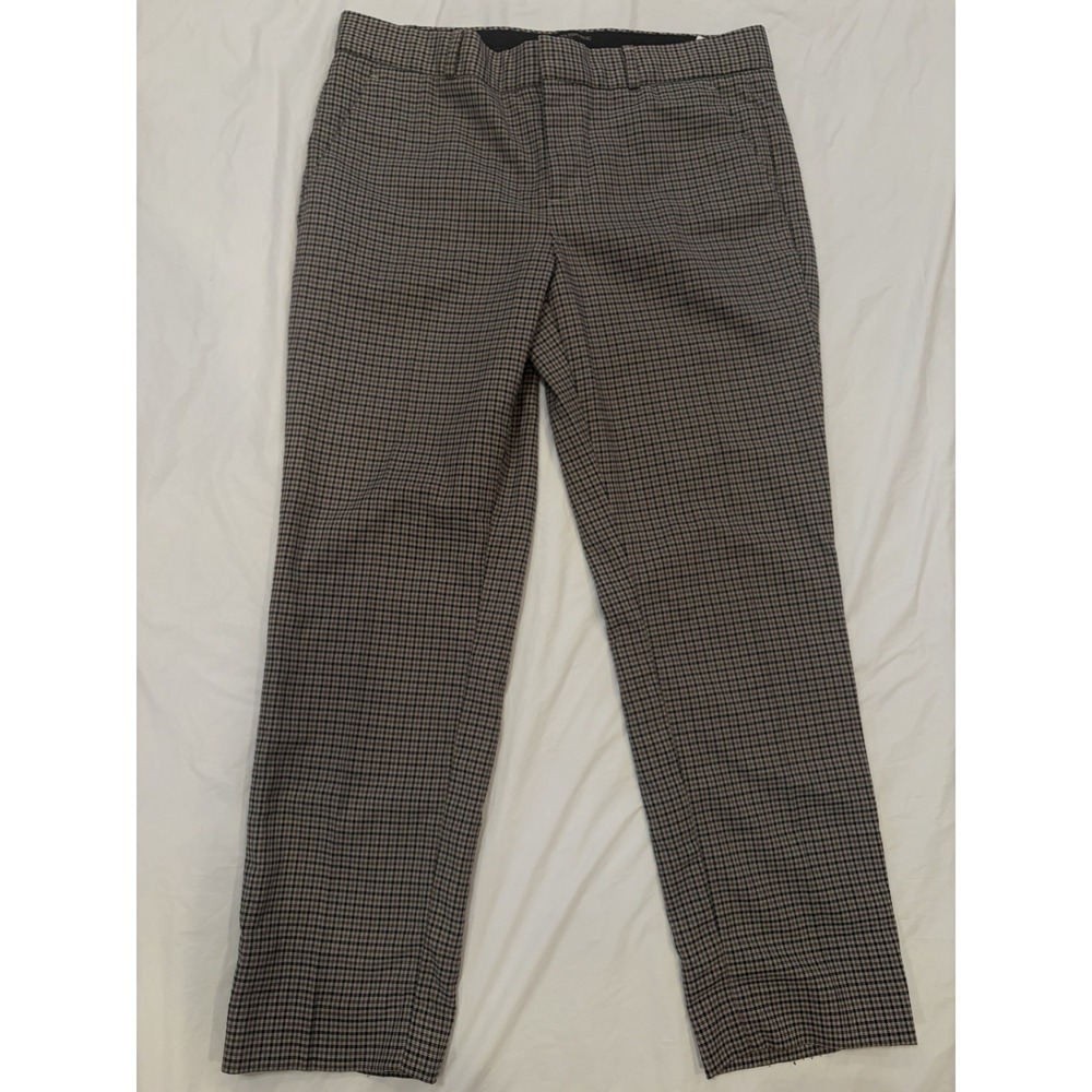 Banana Republic Avery Pants Women's Size 6"x26.5" Tan/Black Plaid